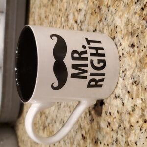 NWOT Our name is Mud Mug Mr Right Mug.